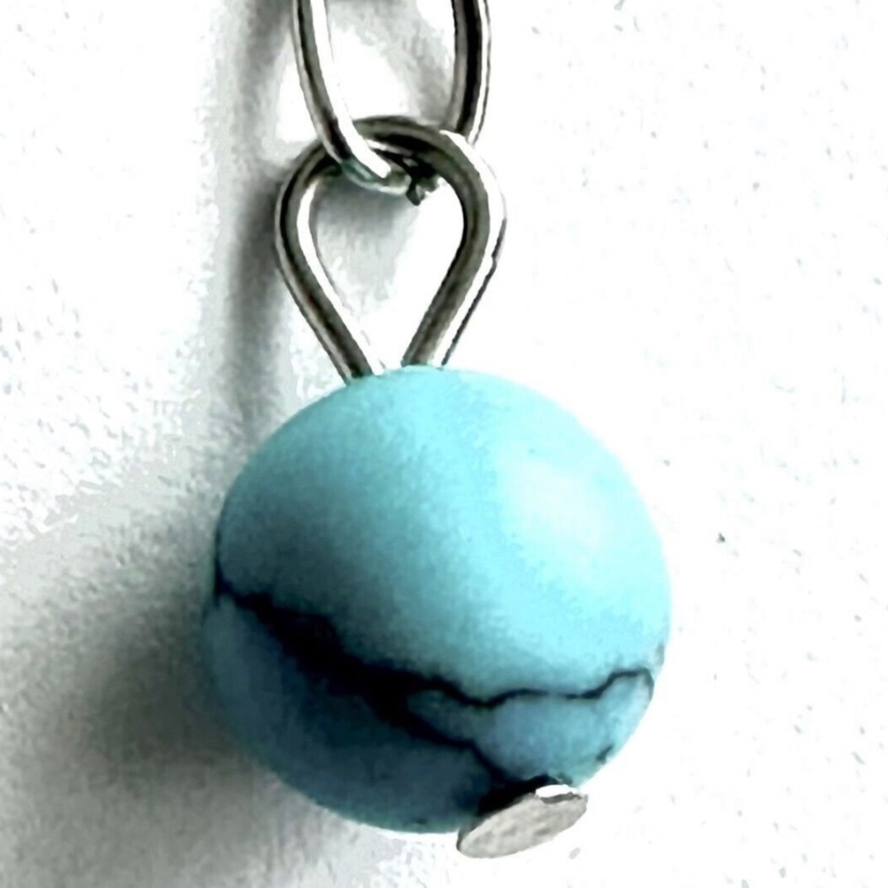 Vintage 78g Large Chunky Statement Turquoise Adjustable Necklace 20-24" - Picture 4 of 4